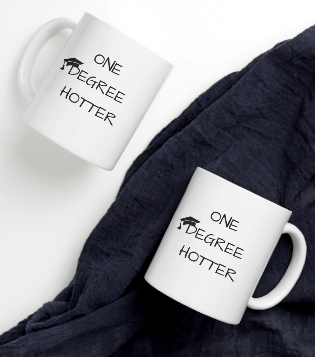 ONE DEGREE | White Mug | Gifts for Graduation