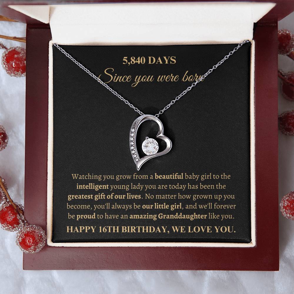 5,840 Days | Forever Love Necklace | Gifts for Granddaughter