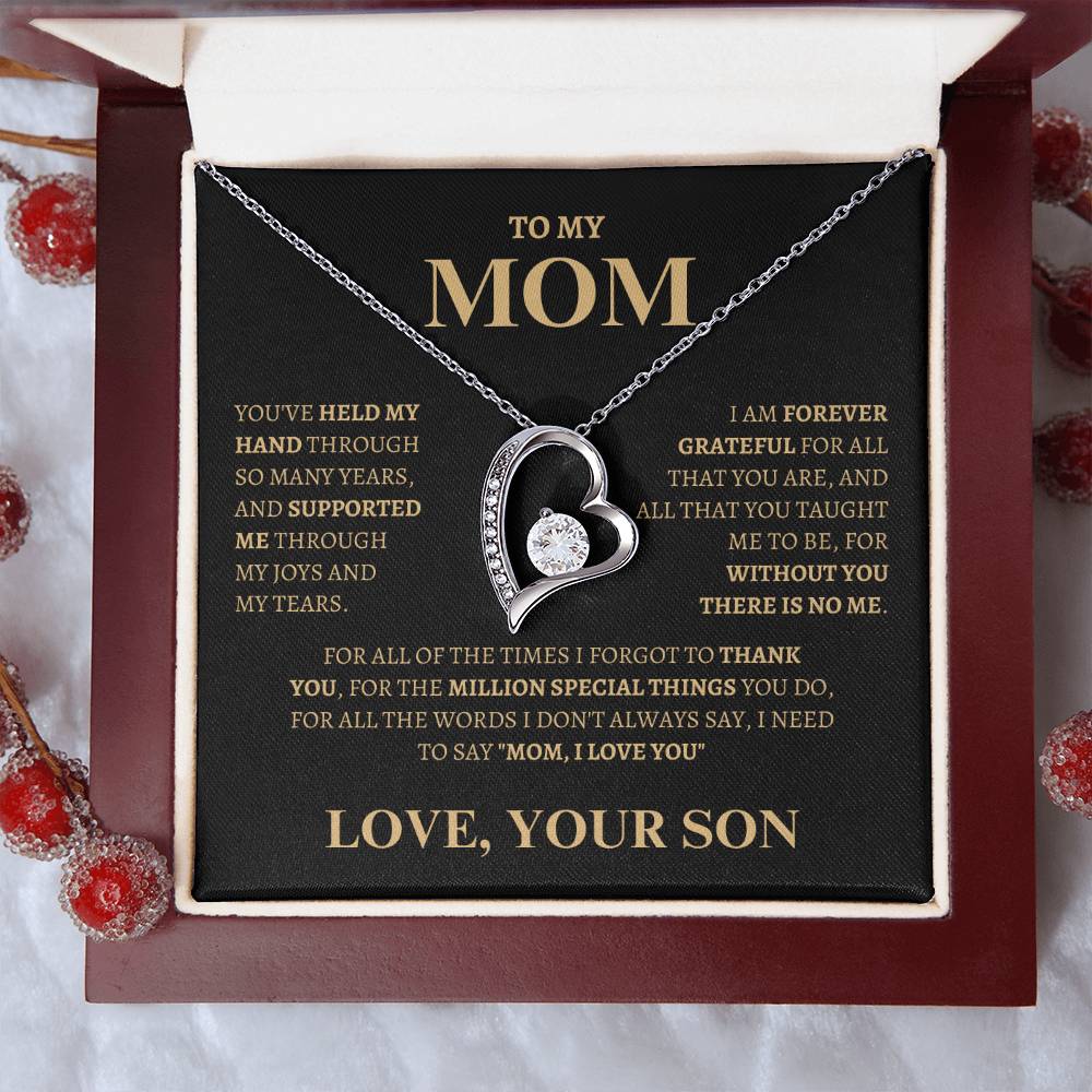 Thank you for supported me | Forever Love Necklace | Gifts for Mom