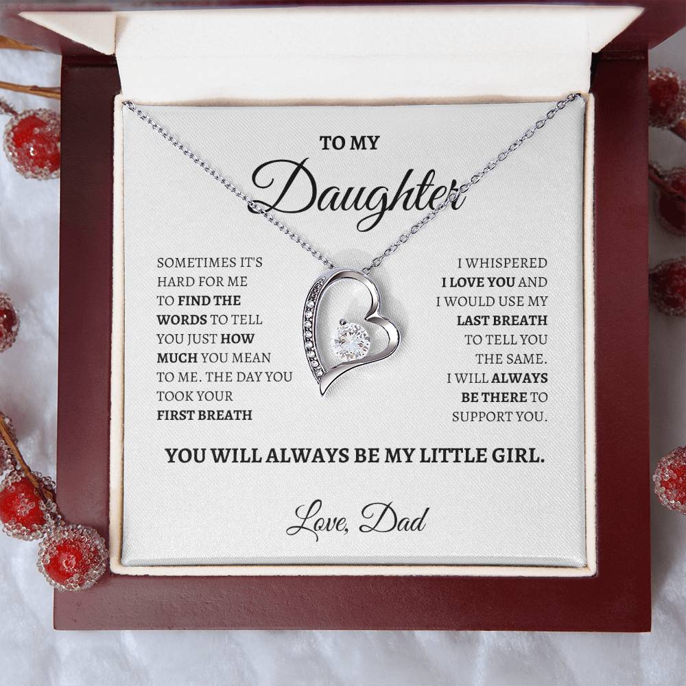 Dad will always be there | Forever Love Necklace | Gifts for Daughter