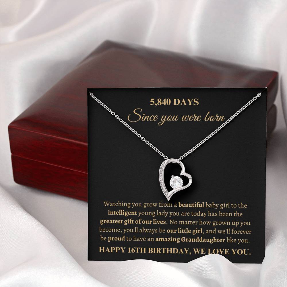 5,840 Days | Forever Love Necklace | Gifts for Granddaughter