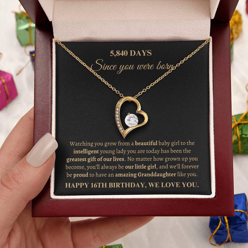 5,840 Days | Forever Love Necklace | Gifts for Granddaughter