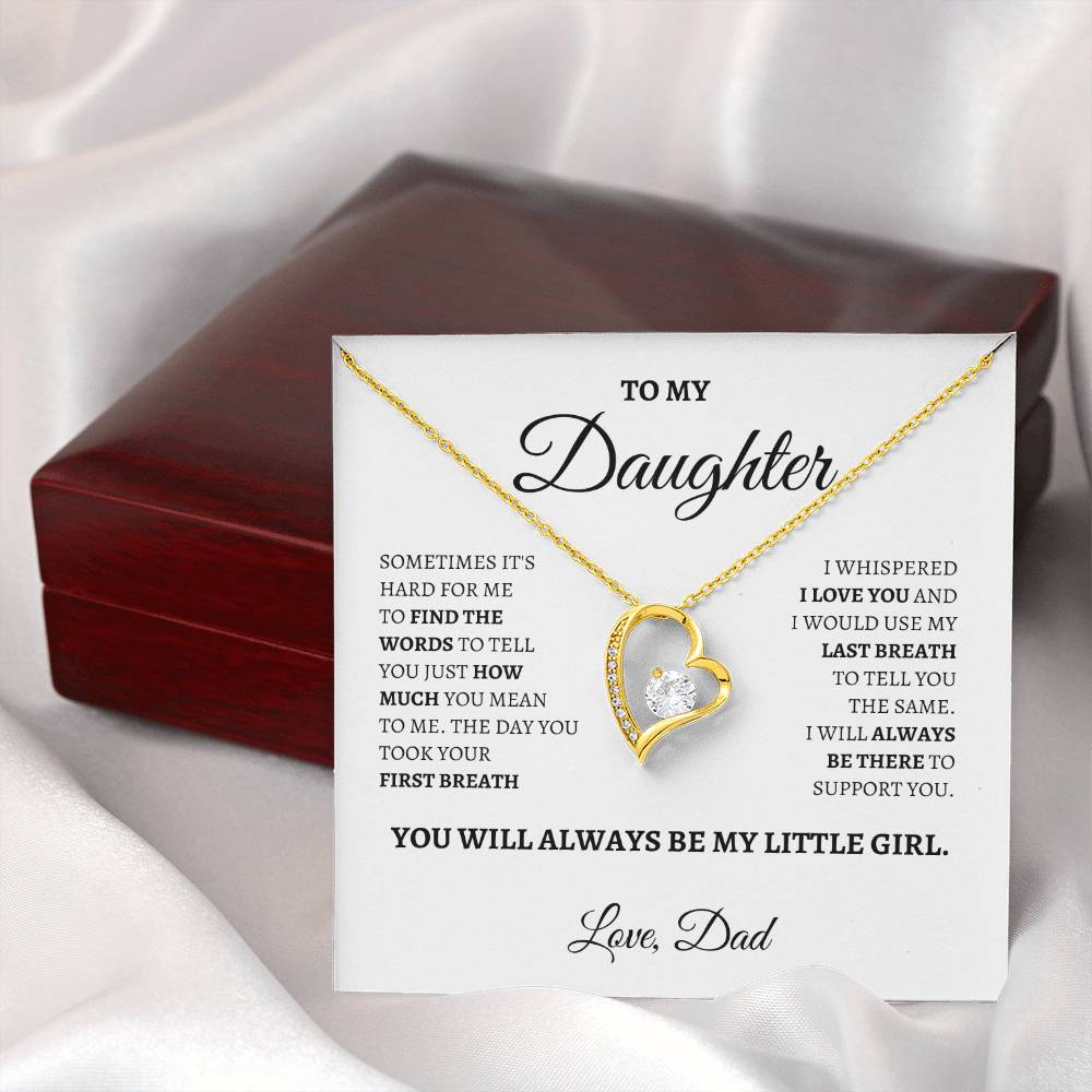 Dad will always be there | Forever Love Necklace | Gifts for Daughter