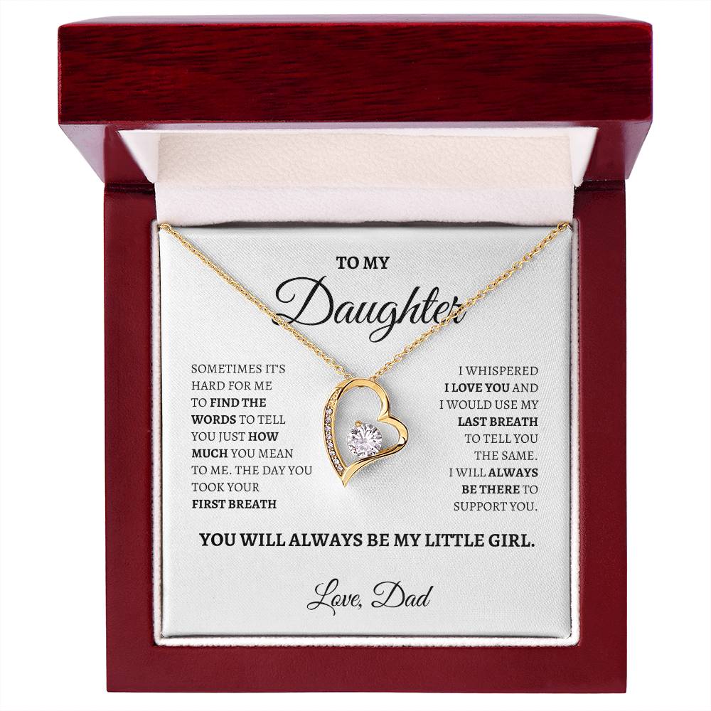 Dad will always be there | Forever Love Necklace | Gifts for Daughter