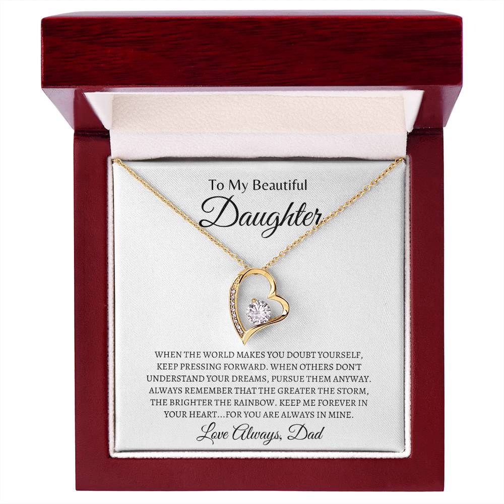 To My Beautiful Daughter | Forever Love Necklace | Gifts for Daughter