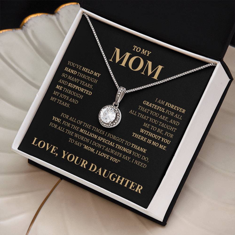 Mom I love You, your Daughter | Eternal Hope Necklace | Gifts for Mom