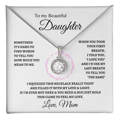 Feel my Love Daughter | Eternal Hope Necklace | Gifts for Daughter