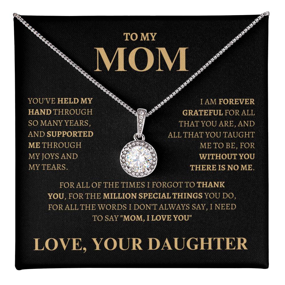 Mom I love You, your Daughter | Eternal Hope Necklace | Gifts for Mom