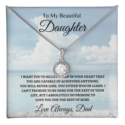 Dad Love u for the rest | Eternal Hope Necklace | Gifts for Daughter