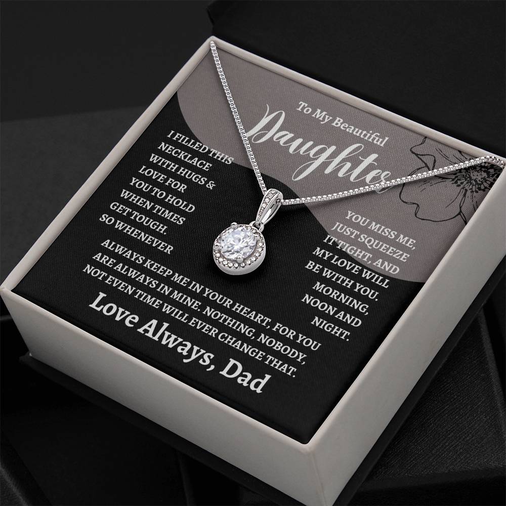 Dad will always keep in his heart | Eternal Hope Necklace | Gifts for Daughter