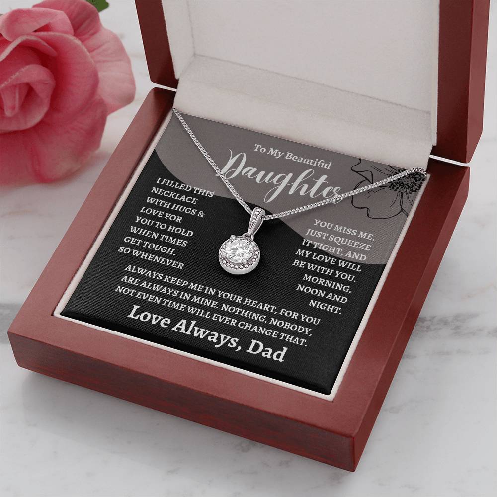 Dad will always keep in his heart | Eternal Hope Necklace | Gifts for Daughter