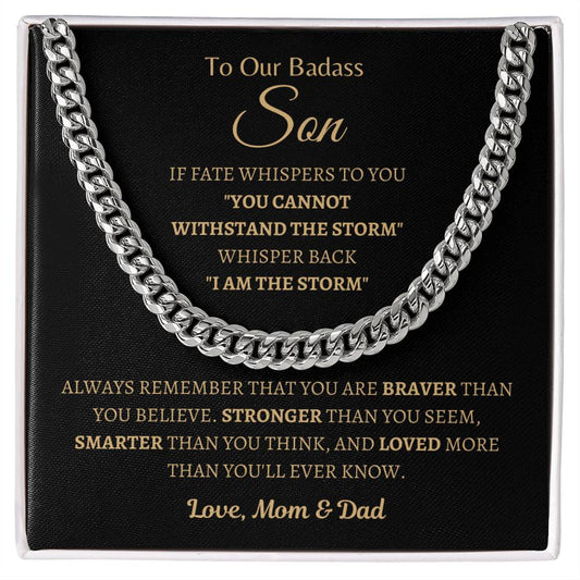 To our Badass Son | Cuban Link Chain | Gifts for Son