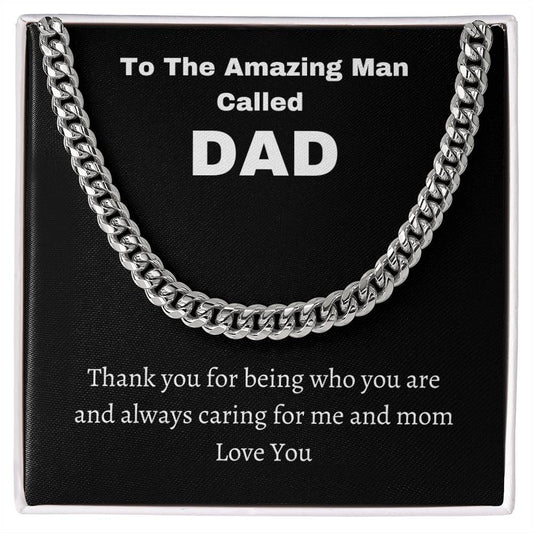 To the amazing man | Cuban Link Chain | Gifts for Dad