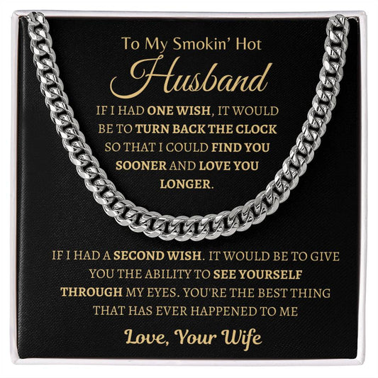 Love you longer | Cuban Link Chain | Gifts for Husband