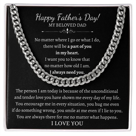 Happy Father's Day | Cuban Link Chain | Gifts for Dad