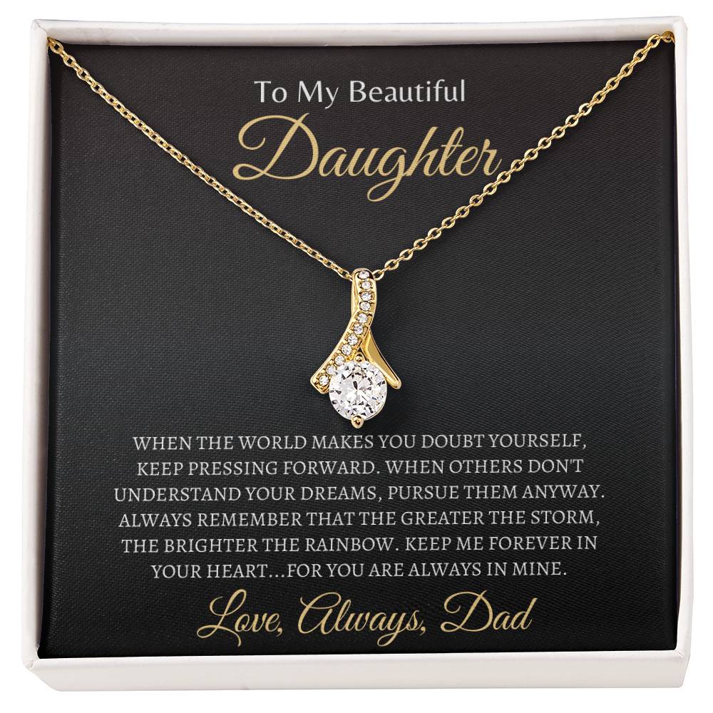 Keep Dad forever in your heart | Alluring Beauty Necklace | Gifts for Daughter