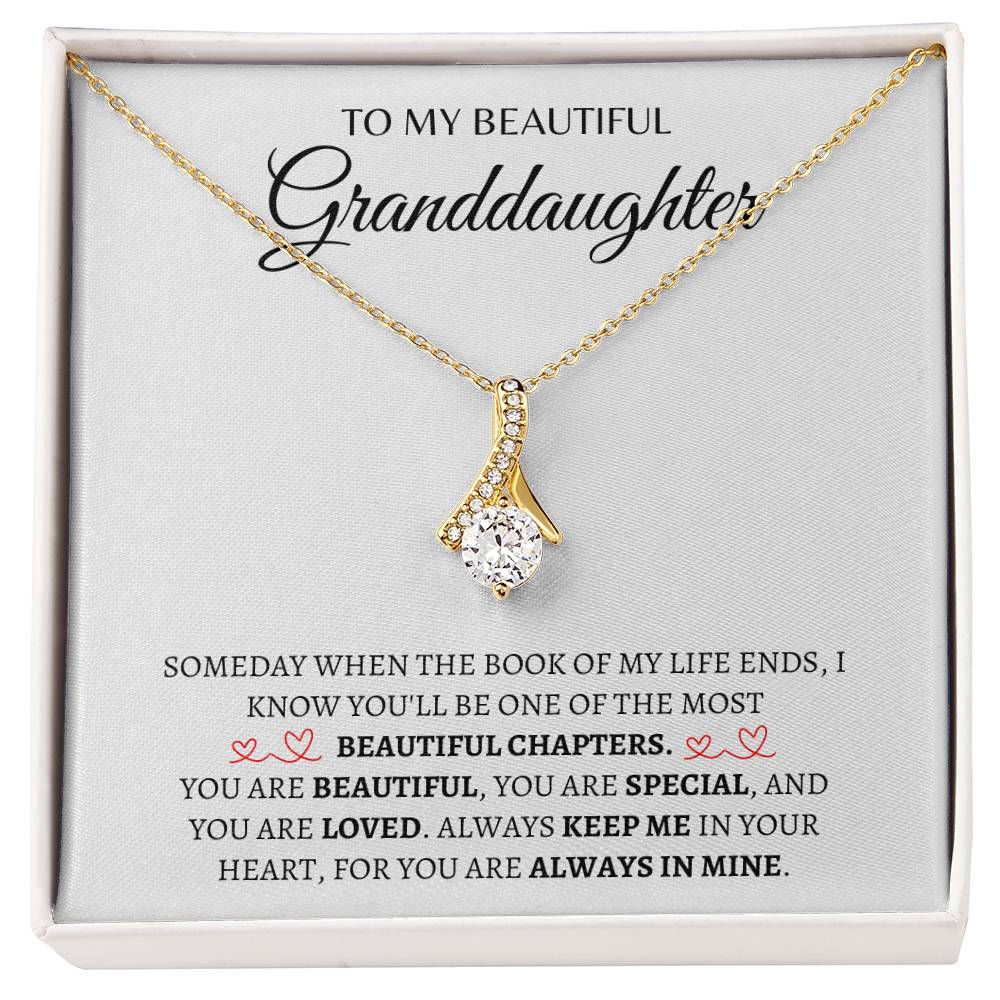 To my Beautiful Granddaughter |  Alluring Beauty Necklace | Gifts for Granddaughter