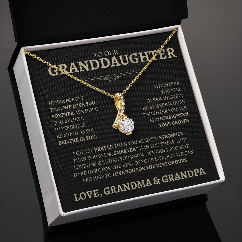 Love Grandma & Grandpa | Alluring Beauty Necklace | Gifts for Granddaughter