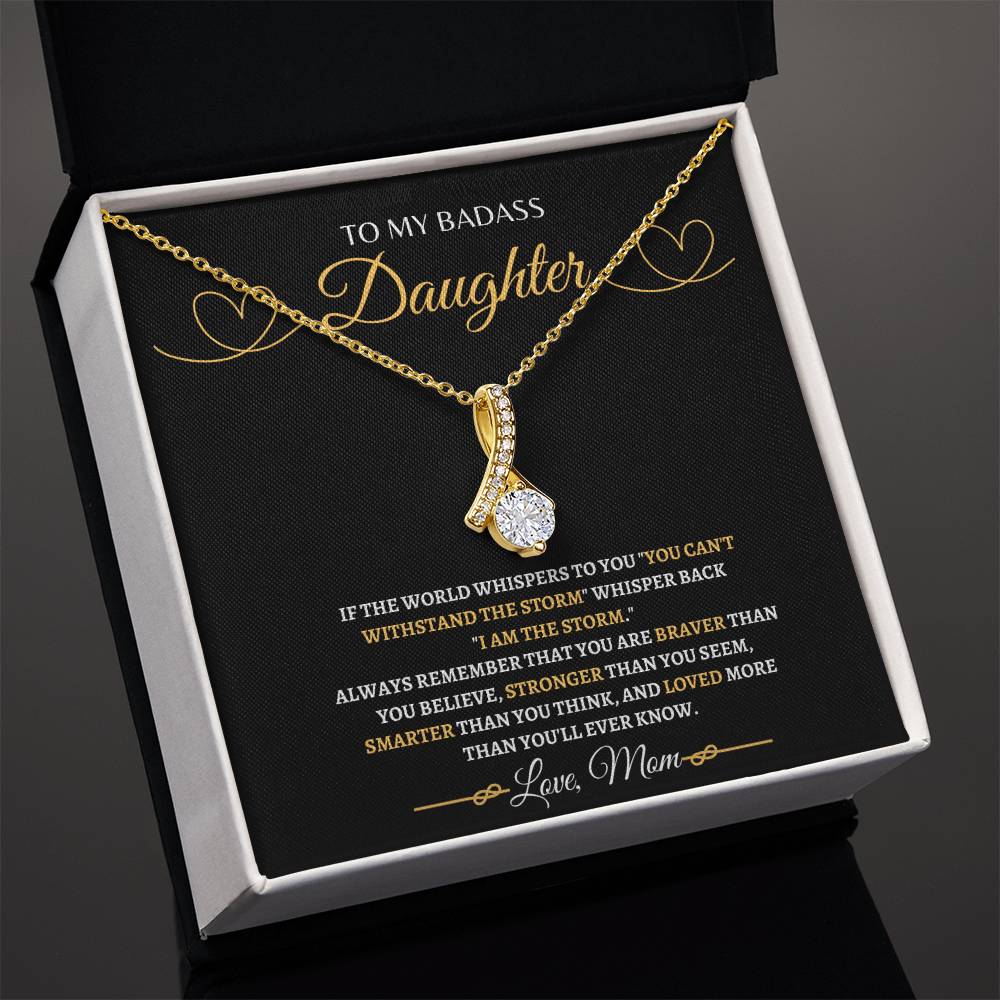 To My Badass Daughter | Alluring Beauty Necklace | Gifts for Daughter