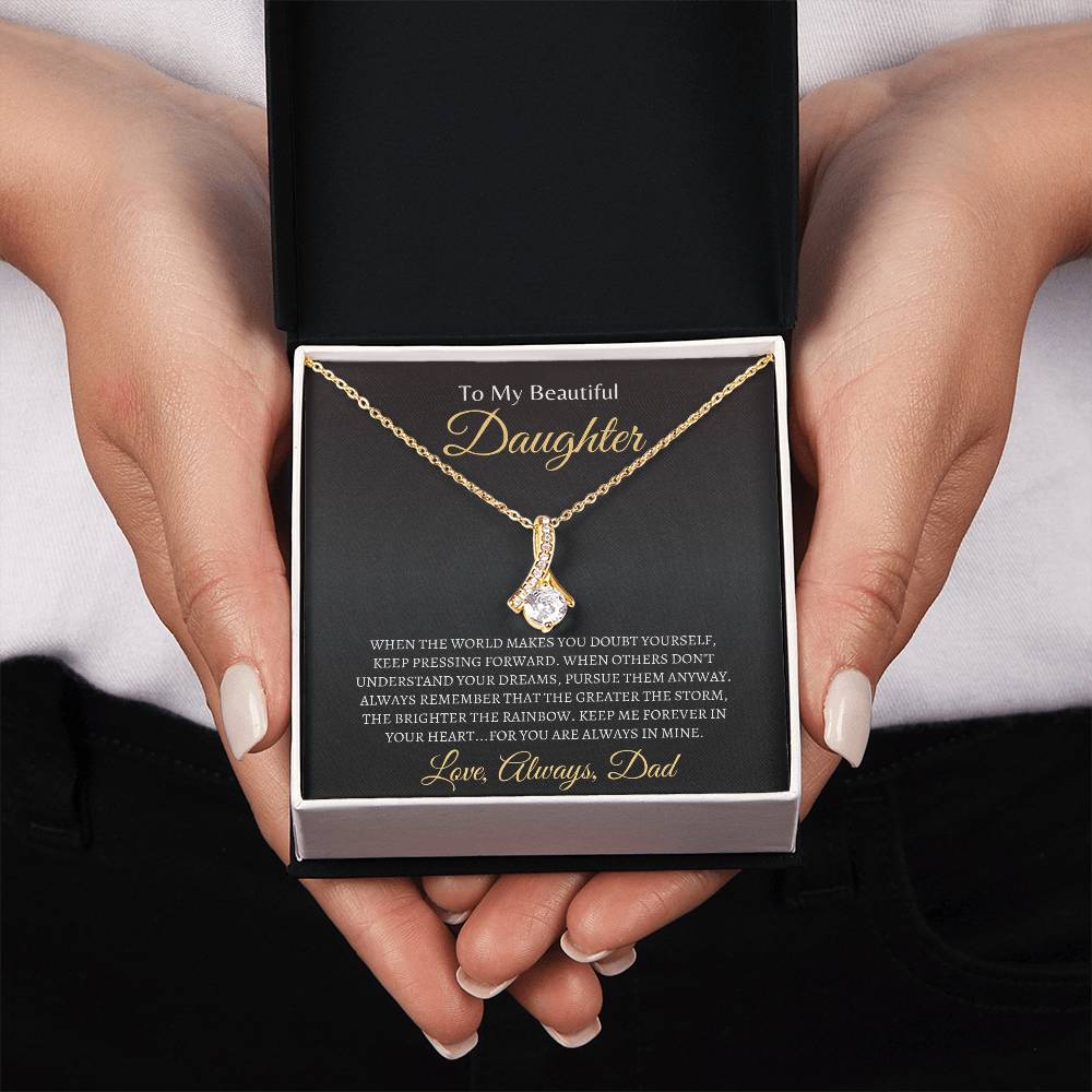 Keep Dad forever in your heart | Alluring Beauty Necklace | Gifts for Daughter