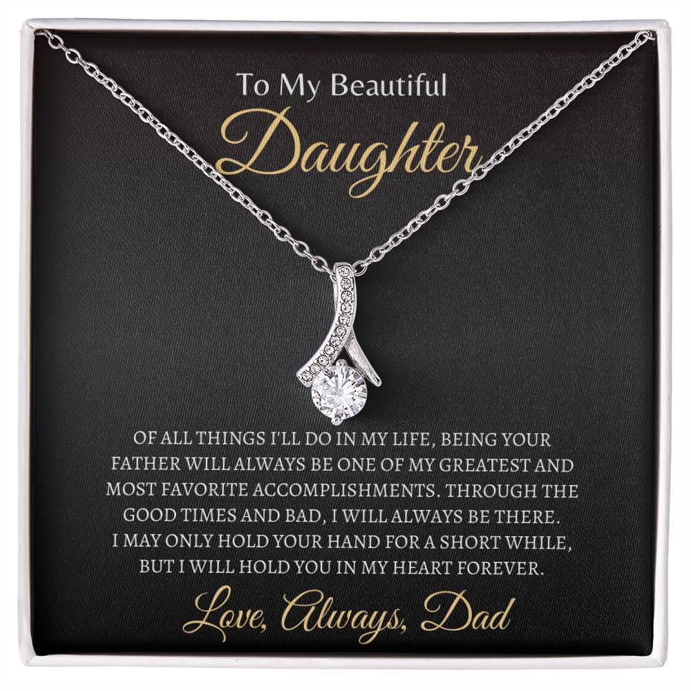 Dad will hold you in his heart | Alluring Beauty Necklace | Gifts for Daughter