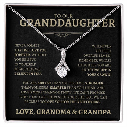 Love Grandma & Grandpa | Alluring Beauty Necklace | Gifts for Granddaughter