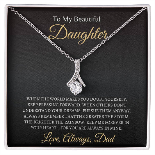 Keep Dad forever in your heart | Alluring Beauty Necklace | Gifts for Daughter