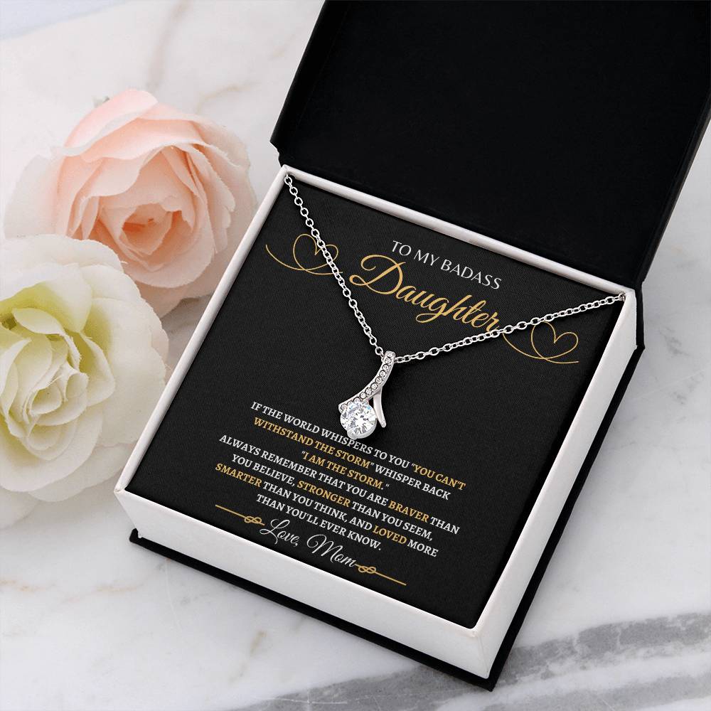 To My Badass Daughter | Alluring Beauty Necklace | Gifts for Daughter