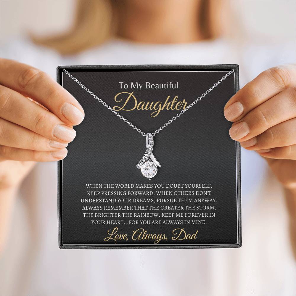 Keep Dad forever in your heart | Alluring Beauty Necklace | Gifts for Daughter