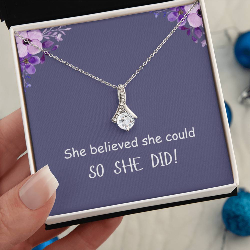 SO SHE DID! | Alluring Beauty Necklace | Gifts for Graduation