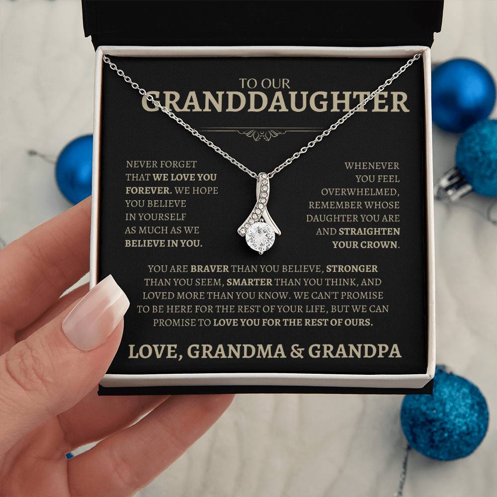 Love Grandma & Grandpa | Alluring Beauty Necklace | Gifts for Granddaughter