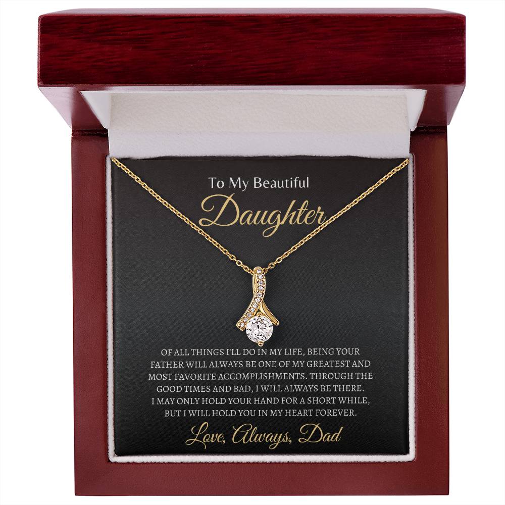 Dad will hold you in his heart | Alluring Beauty Necklace | Gifts for Daughter