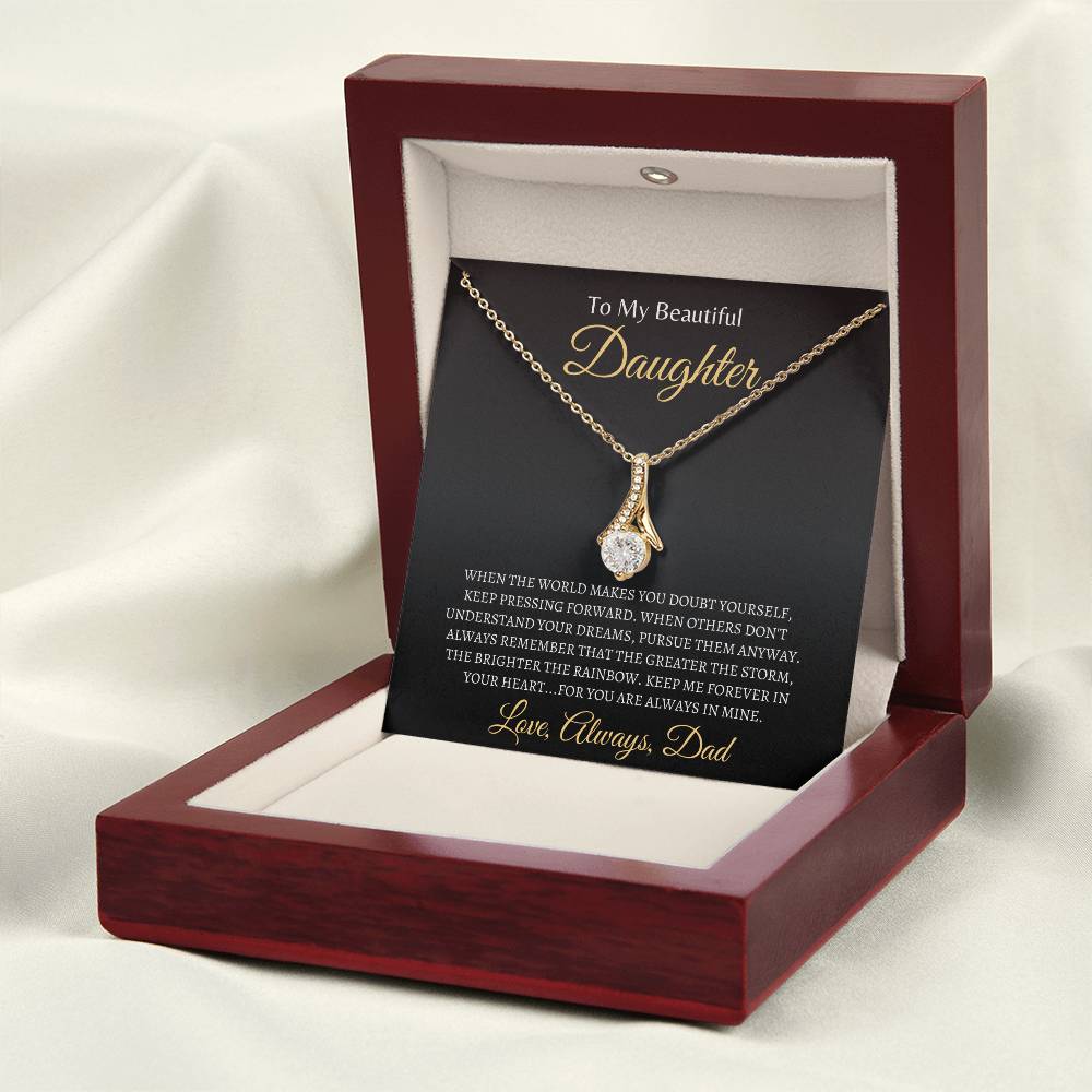 Keep Dad forever in your heart | Alluring Beauty Necklace | Gifts for Daughter