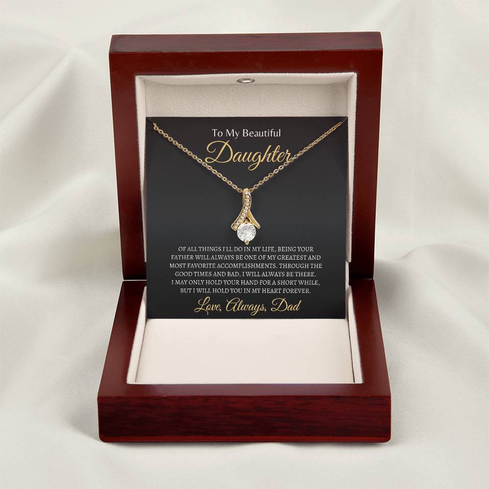 Dad will hold you in his heart | Alluring Beauty Necklace | Gifts for Daughter