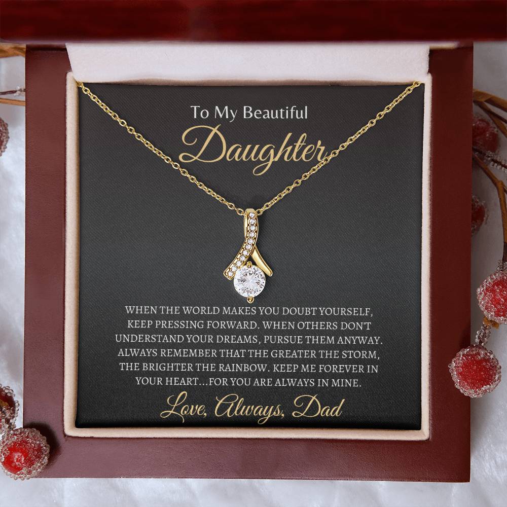 Keep Dad forever in your heart | Alluring Beauty Necklace | Gifts for Daughter