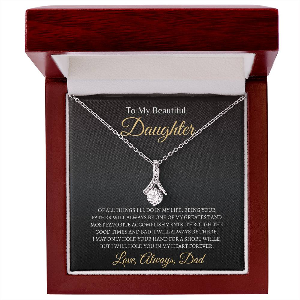 Dad will hold you in his heart | Alluring Beauty Necklace | Gifts for Daughter