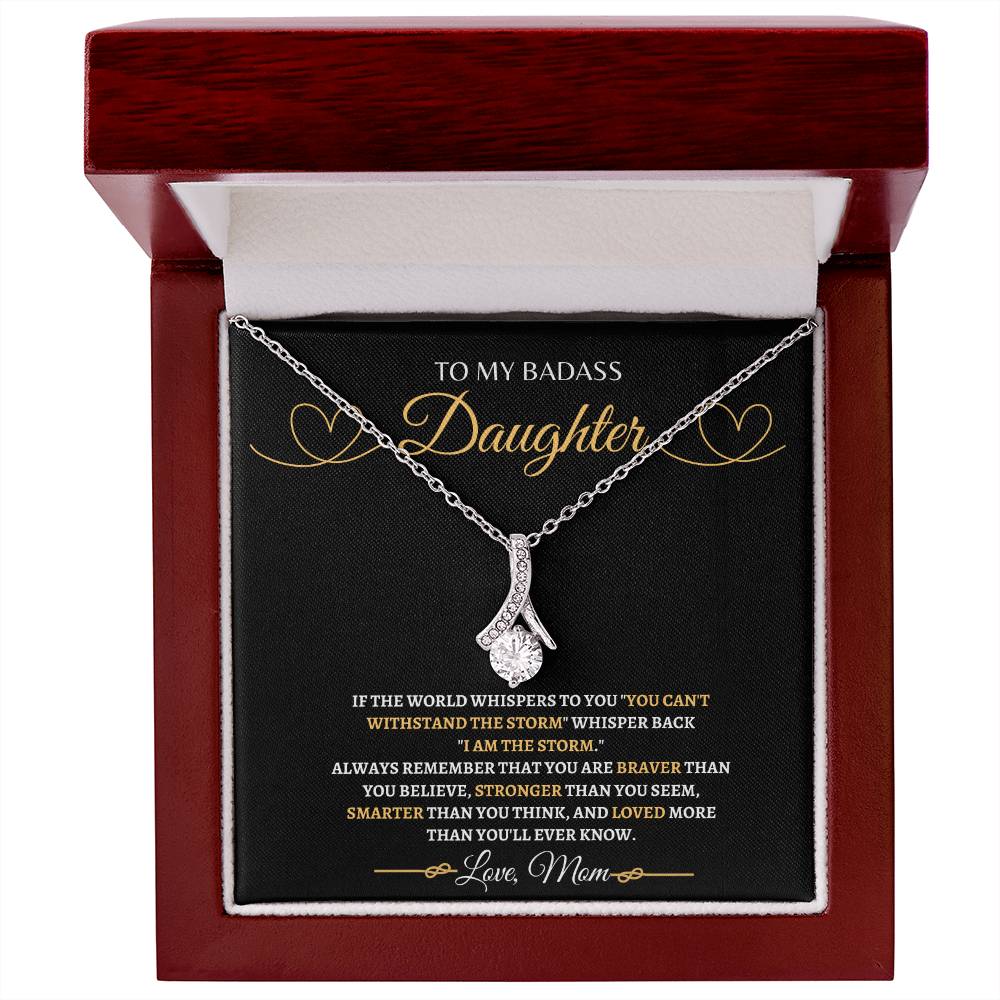 To My Badass Daughter | Alluring Beauty Necklace | Gifts for Daughter