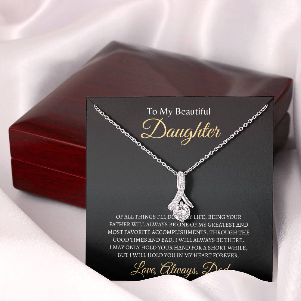 Dad will hold you in his heart | Alluring Beauty Necklace | Gifts for Daughter