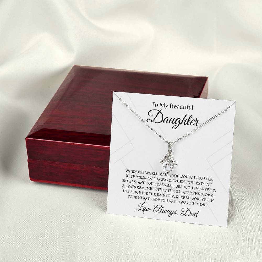 Daughter, Keep me forever | Alluring Beauty Necklace | Gifts for Daughter