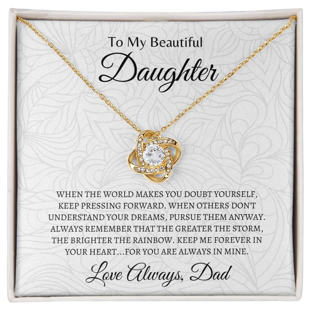 I will always love my daughter | Love Knot Necklace | Gifts for Daughter