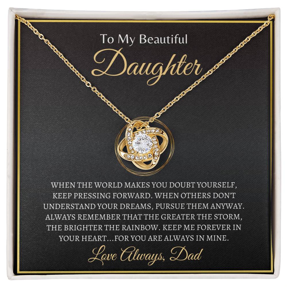 Love Always, Dad | Love Knot Necklace | Gifts for Daughter