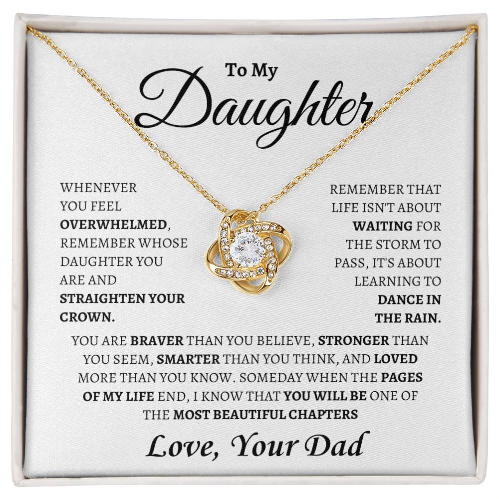 My Daughter, my beautiful chapter | Love Knot Necklace | Gifts for Daughter