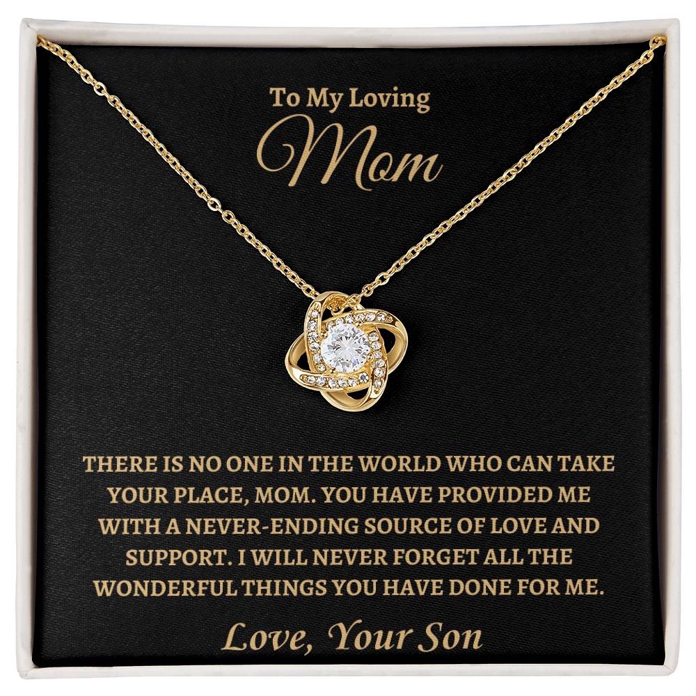 No one can take mom's place | Love Knot Necklace | Gifts for Mom