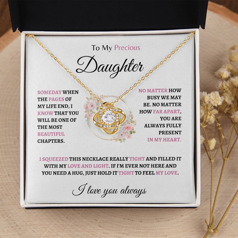 To my Precious Daughter | Love Knot Necklace | Gifts for Daughter