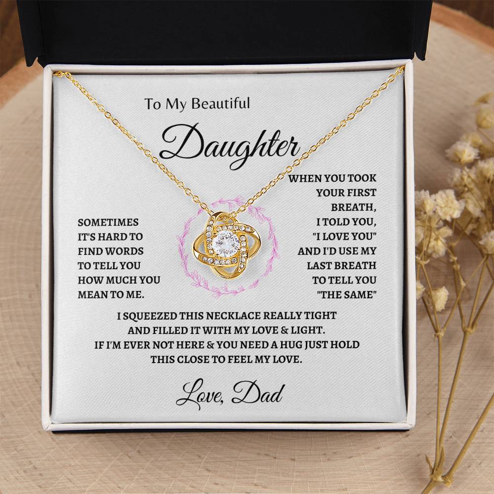 How much you mean to Dad | Love Knot Necklace | Gifts for Daughter