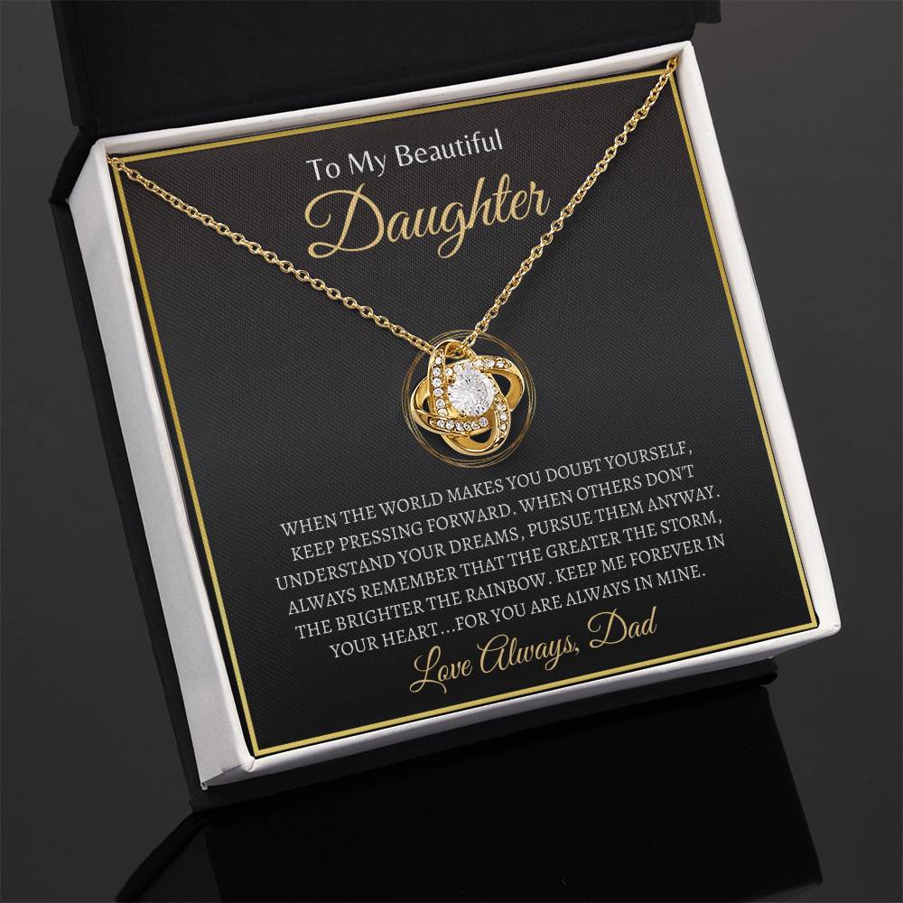 Love Always, Dad | Love Knot Necklace | Gifts for Daughter