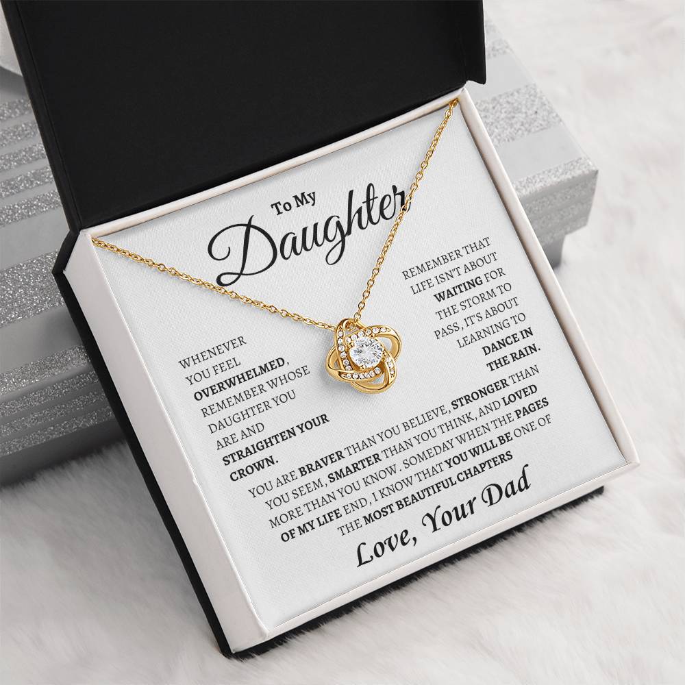 My Daughter, my beautiful chapter | Love Knot Necklace | Gifts for Daughter