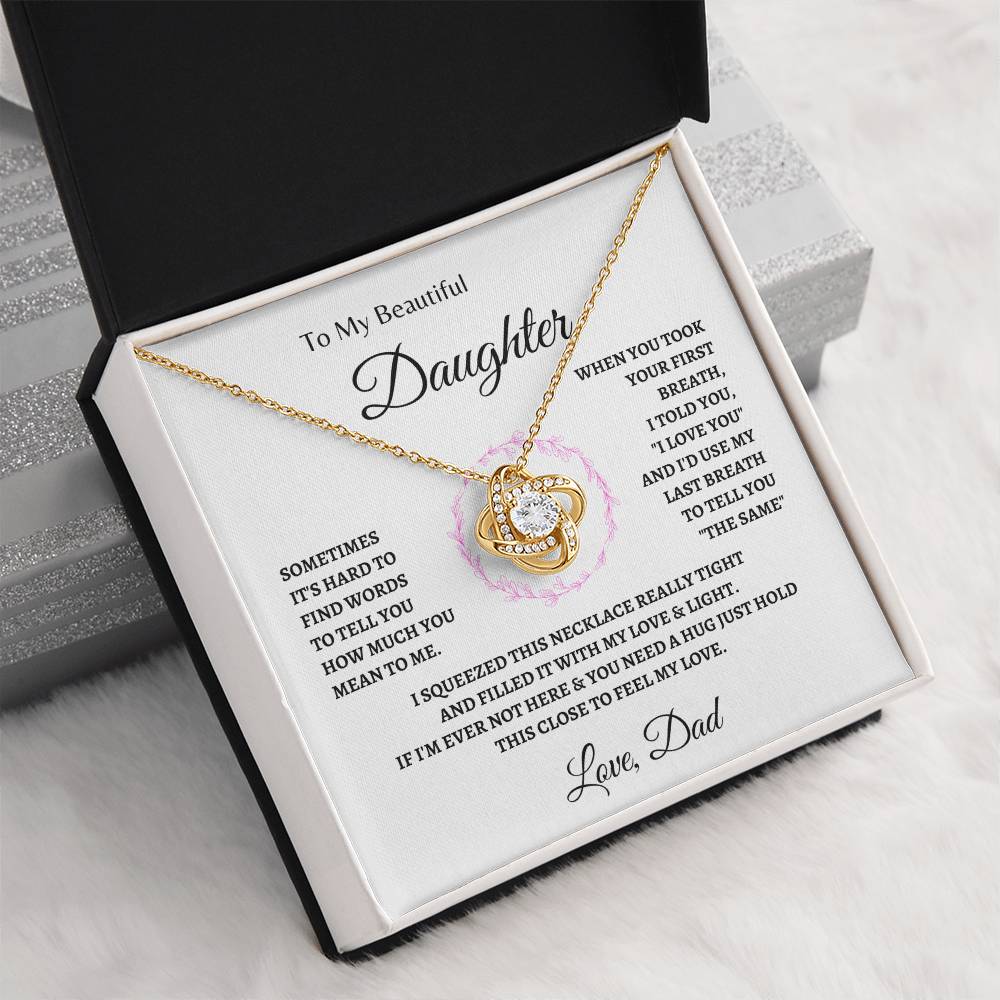 How much you mean to Dad | Love Knot Necklace | Gifts for Daughter