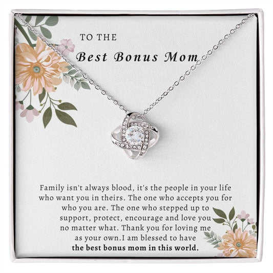 To the Best Bonus Mom | Love Knot Necklace | Mother's Day Gift