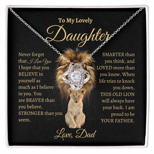 A Lion Dad | Love Knot Necklace | Gifts for Daughter